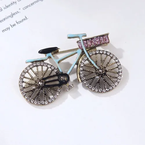 Colorful Rhinestone Cycle Hijab Brooch